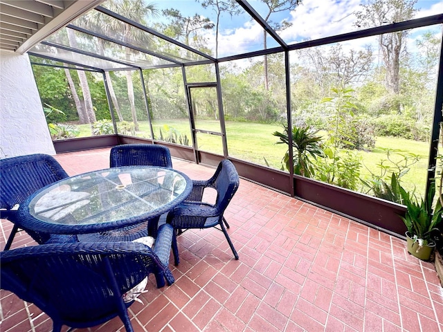sunroom with a healthy amount of sunlight