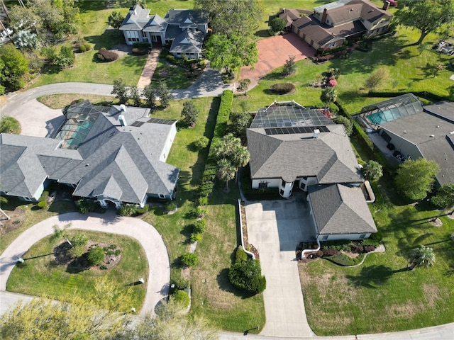 bird's eye view featuring a residential view
