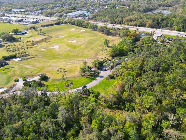 drone / aerial view with golf course view