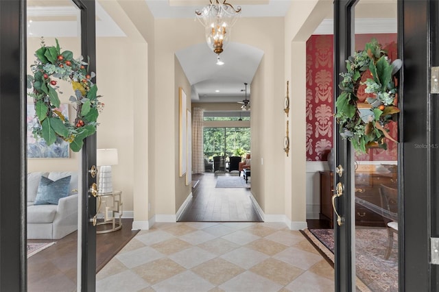 14817 Tudor Chase Dr, Tampa, FL 33626 - entryway featuring light tile patterned floors and baseboards