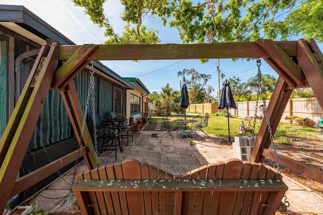 4126 Carson St NE, Saint Petersburg, FL 33703 - view of patio / terrace featuring a fenced backyard