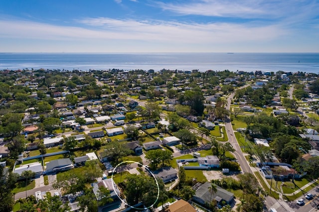 4126 Carson St NE, Saint Petersburg, FL 33703 - birds eye view of property featuring a water view and a residential view
