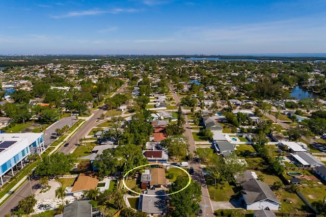 4126 Carson St NE, Saint Petersburg, FL 33703 - bird's eye view with a residential view and a water view
