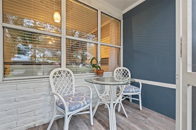 view of sunroom