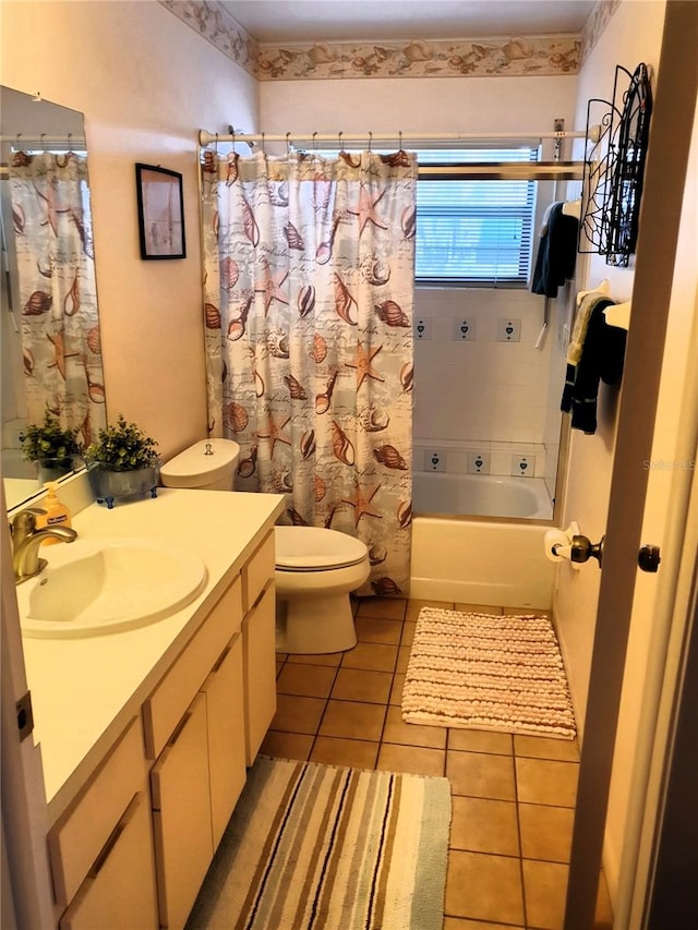 8810 41st St N, Pinellas Park, FL 33782 - bathroom featuring vanity, tile patterned flooring, and shower / bath combo