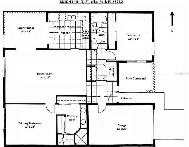 8810 41st St N, Pinellas Park, FL 33782 - view of floor plan / room layout