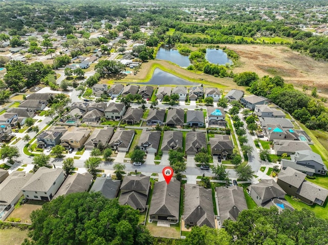 838 Vino Verde Cir, Brandon, FL 33511 - drone / aerial view with a water view and a residential view