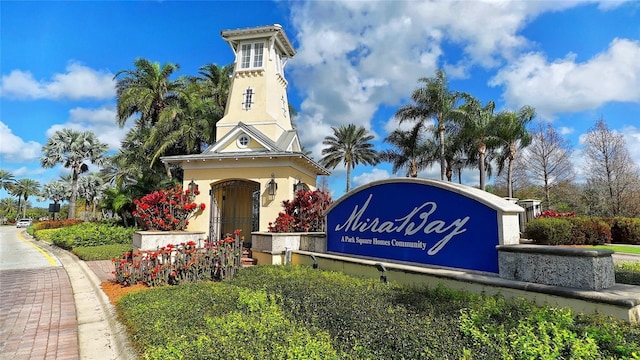 view of community sign