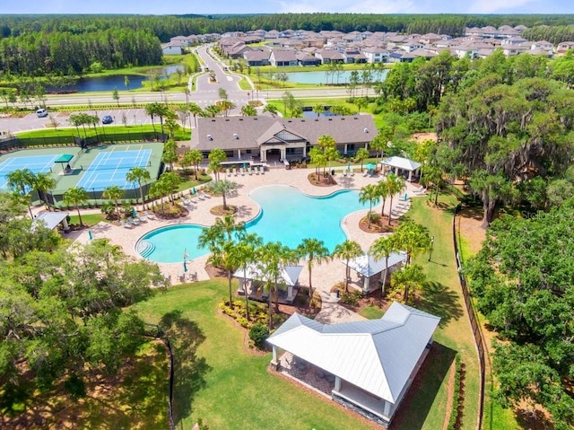 10703 Morning Dew Way, Tampa, FL 33647 - birds eye view of property featuring a residential view and a water view