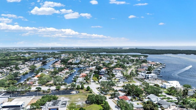 6035 19th St NE, Saint Petersburg, FL 33703 - aerial view of residential area featuring a large body of water