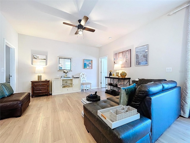 20983 Monza Loop, Land O Lakes, FL 34638 - living room featuring light wood-type flooring and ceiling fan