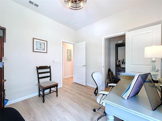 20983 Monza Loop, Land O Lakes, FL 34638 - office area featuring light wood-type flooring and baseboards
