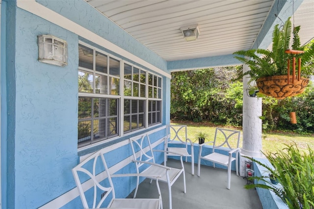 view of patio / terrace featuring covered porch