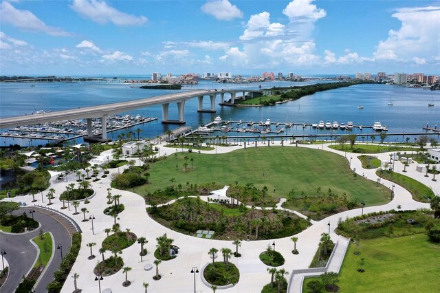 331 Cleveland St Unit 320, Clearwater, FL 33755 - bird's eye view with a water view and a view of city