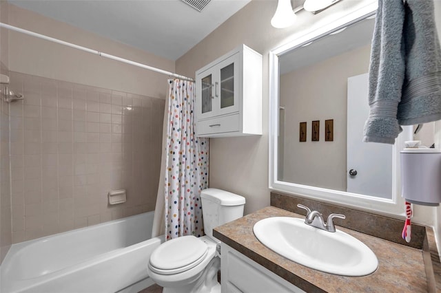 13308 Kearney Way, Tampa, FL 33626 - bathroom with shower / bath combo, vanity, and toilet