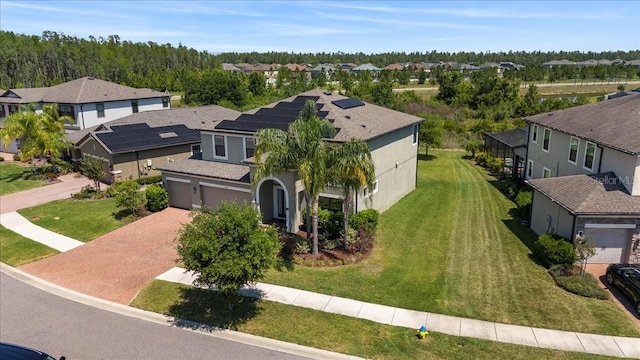 aerial view featuring a residential view