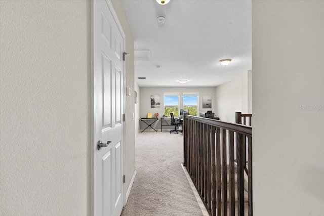 corridor with carpet flooring