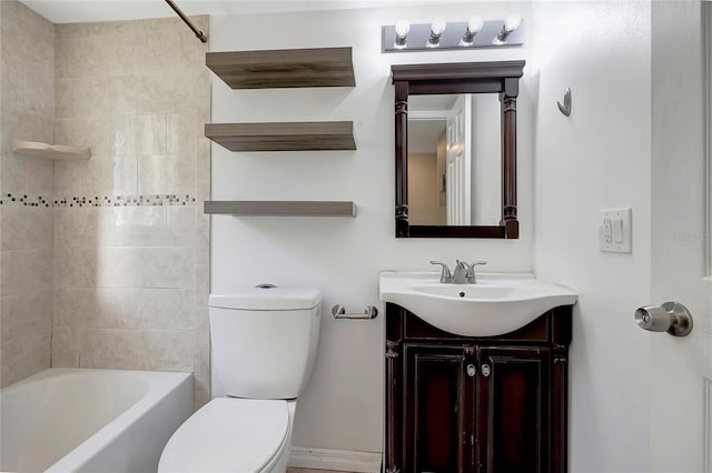 3206 W Azeele St Unit 126, Tampa, FL 33609 - bathroom with toilet, vanity, and bathtub / shower combination