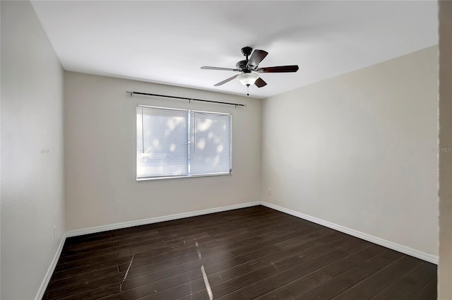 3206 W Azeele St Unit 126, Tampa, FL 33609 - unfurnished room featuring dark wood-style floors, baseboards, and ceiling fan
