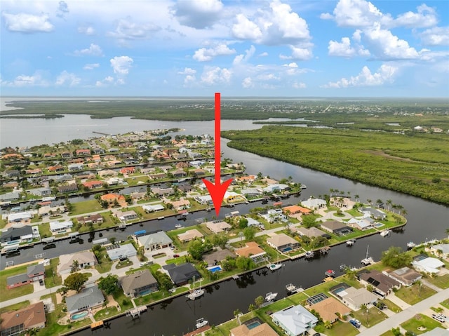 121 Colonial St SW, Port Charlotte, FL 33952 - drone / aerial view with a water view and a residential view