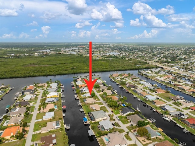 121 Colonial St SW, Port Charlotte, FL 33952 - bird's eye view featuring a residential view and a water view