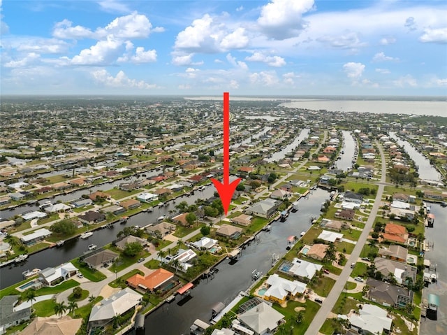 121 Colonial St SW, Port Charlotte, FL 33952 - birds eye view of property featuring a residential view and a water view