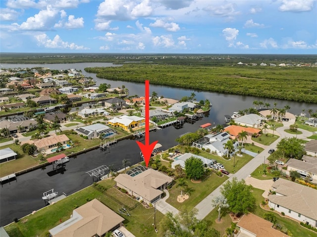 121 Colonial St SW, Port Charlotte, FL 33952 - aerial view with a water view and a residential view