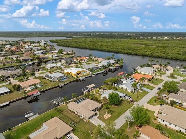 121 Colonial St SW, Port Charlotte, FL 33952 - bird's eye view with a residential view and a water view