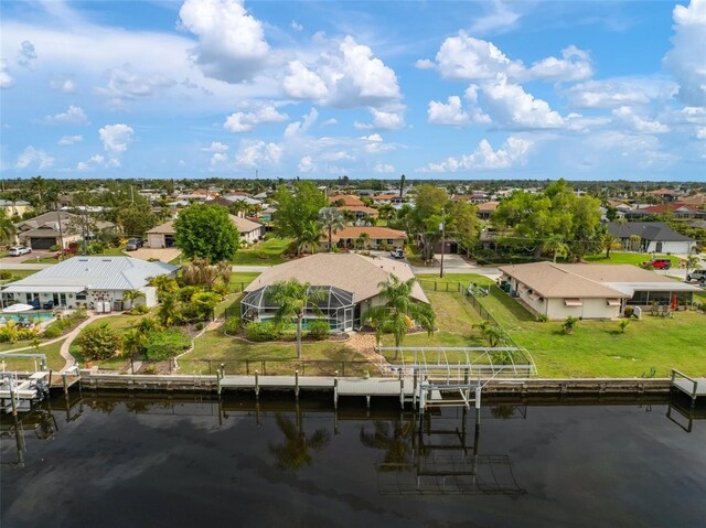 121 Colonial St SW, Port Charlotte, FL 33952 - birds eye view of property with a water view and a residential view