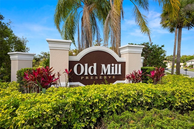 view of community sign