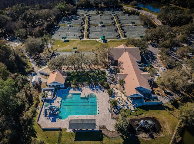 9481 Highland Oak Dr Unit 1616, Tampa, FL 33647 - drone / aerial view of a pool area