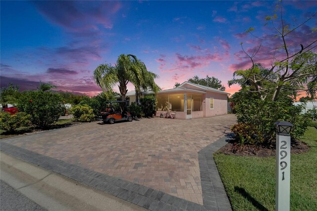 view of front of property with stucco siding