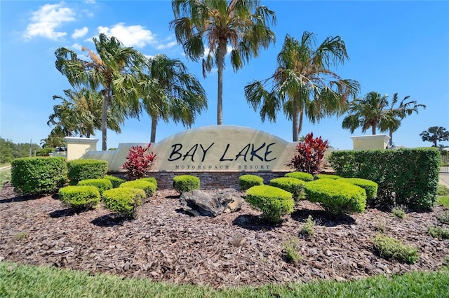view of community sign