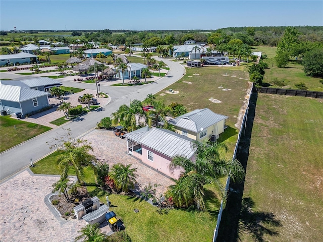aerial view featuring a residential view