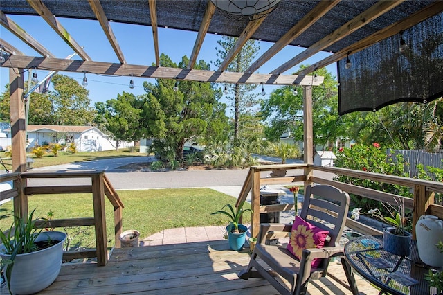 2132 40th Ave N, Saint Petersburg, FL 33714 - deck featuring a pergola and a yard