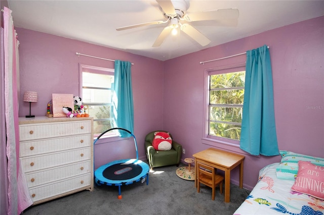 2132 40th Ave N, Saint Petersburg, FL 33714 - bedroom with carpet floors and a ceiling fan