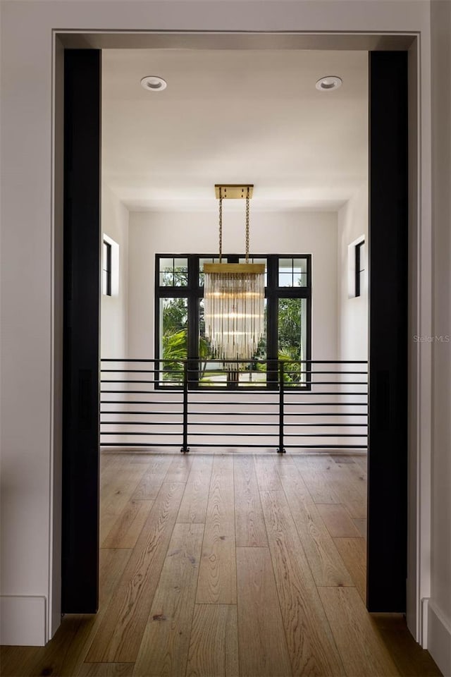 interior space with wood finished floors