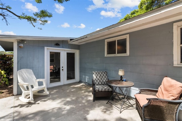 view of patio with french doors
