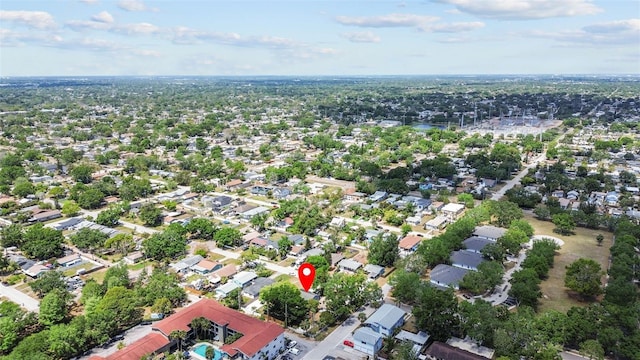 drone / aerial view with a residential view