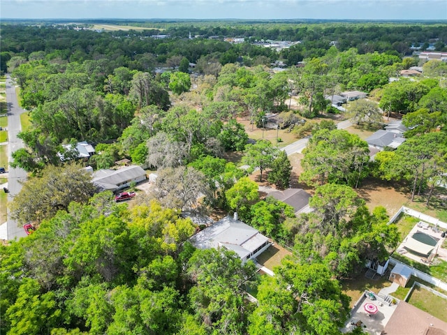 bird's eye view with a forest view