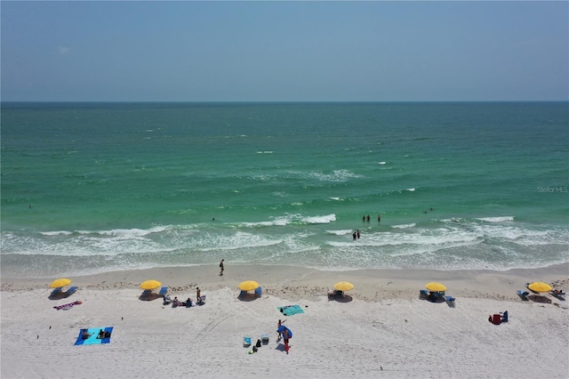 property view of water with a view of the beach
