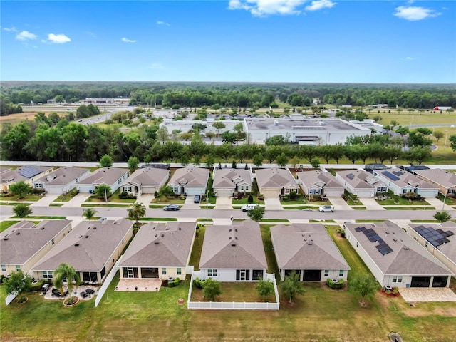 bird's eye view with a residential view