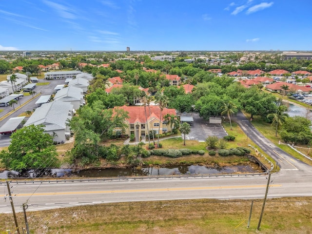 drone / aerial view with a residential view