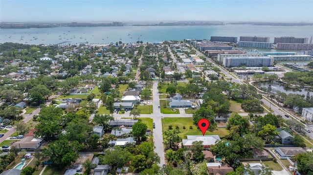 2623 57th St S, Gulfport, FL 33707 - birds eye view of property with a water view