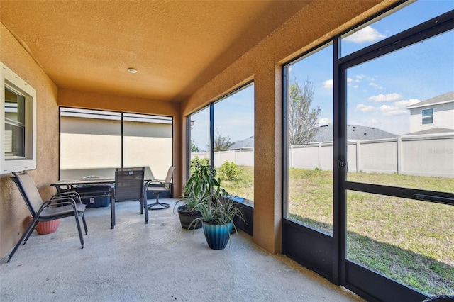 view of sunroom / solarium