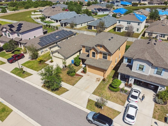drone / aerial view with a residential view