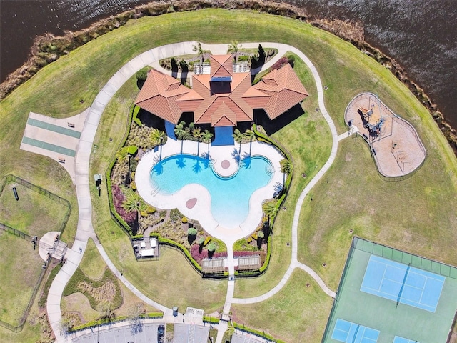 birds eye view of property