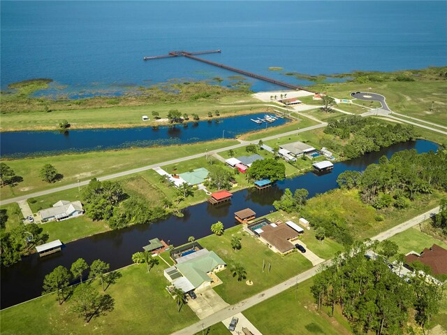 6589 Banyan Dr, Indian Lake Estates, FL 33855 - aerial view featuring a water view