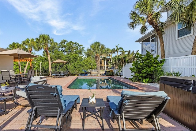 5430 Avenida Del Mare, Sarasota, FL 34242 - view of swimming pool featuring outdoor dining area and a patio area