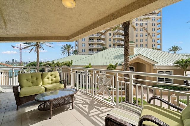 balcony featuring outdoor lounge area